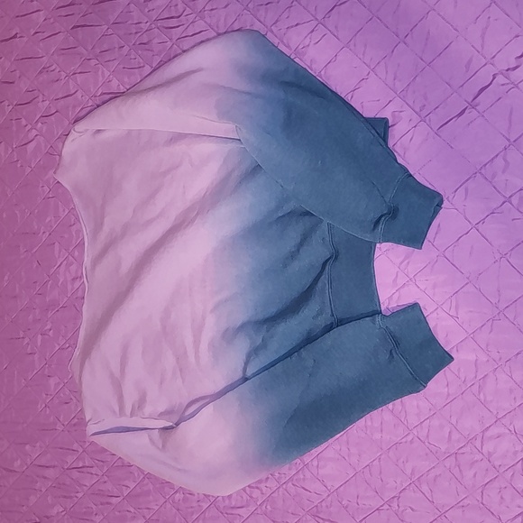 PINK Victoria's Secret Ombre Crop Sweatshirt - Picture 2 of 5